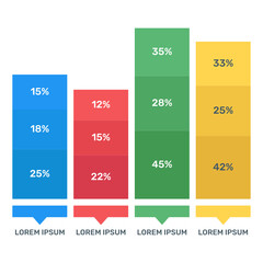 
A flat icon of bar chart in modern editable vector
