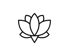 Fototapeta premium Lotus line icon. High quality outline symbol for web design or mobile app. Thin line sign for design logo. Black outline pictogram on white background