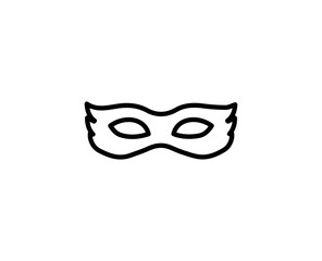 Mask flat icon. Single high quality outline symbol for web design or mobile app.  Mask thin line signs for design logo, visit card, etc. Outline pictogram EPS10