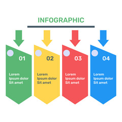 
Infographic banners icon in flat design
