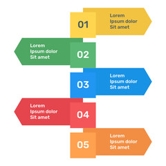 
Timeline diagram icon in flat design
