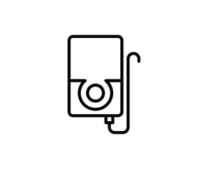 MP3 palyer line icon. Vector symbol in trendy flat style on white background. Web sing for design.