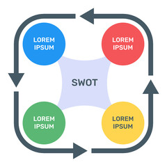 
A trendy flat icon denoting floral diagram
