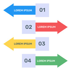 
Labels infographic icon in flat editable design
