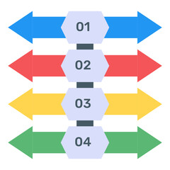 
Labels infographic icon in flat editable design
