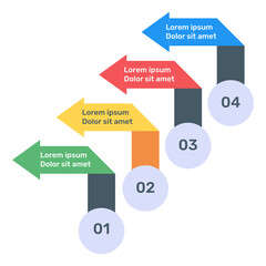  Down arrows cascade icon in flat design  © SmashingStocks