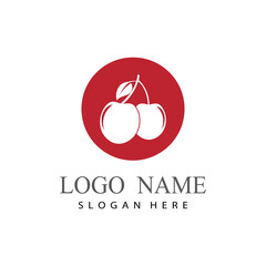 Cherry logo template design illustration