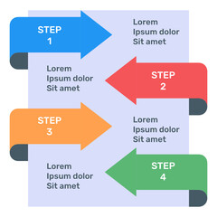 
Business labels graph icon in flat editable design

