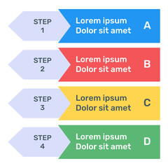 
Business labels graph icon in flat editable design

