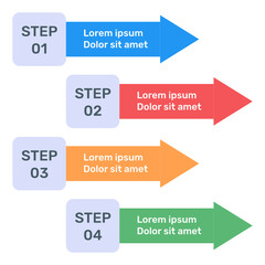 
Business labels graph icon in flat editable design
