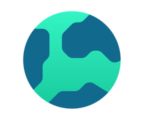 earth global world single isolated icon with gradient style
