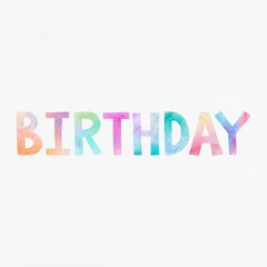 Happy birthday word typography vector