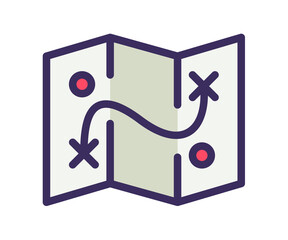 plan time line route single isolated icon with filled line style