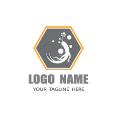 Obraz premium Ginseng vector icon illustration design template