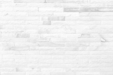 White grunge brick wall texture background for stone tile block painted in grey light color wallpaper modern interior and exterior and room backdrop design