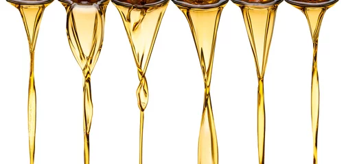 Fototapeten set of natural Olive oil golden oil flow natural flow of oil, vegetable oil, peanut sunflower and sesame oils, honey flow © GEMINI