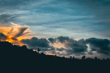 sunset in the clouds
