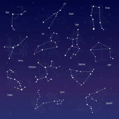 Astrological star signs vector set