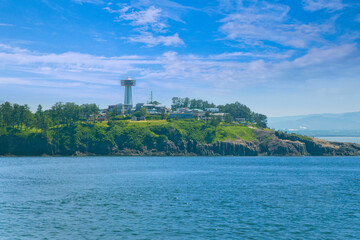 Fototapeta premium Scenery of Tojinbo cliff in Fukui prefecture, Japan.