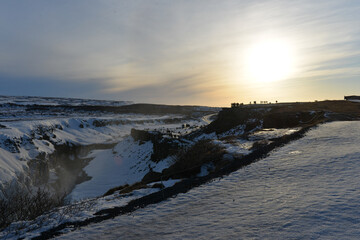 a valley in winter at Iceland