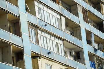 Part of a residential building built in Soviet Era. 