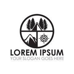 camping vector , adventure logo vector