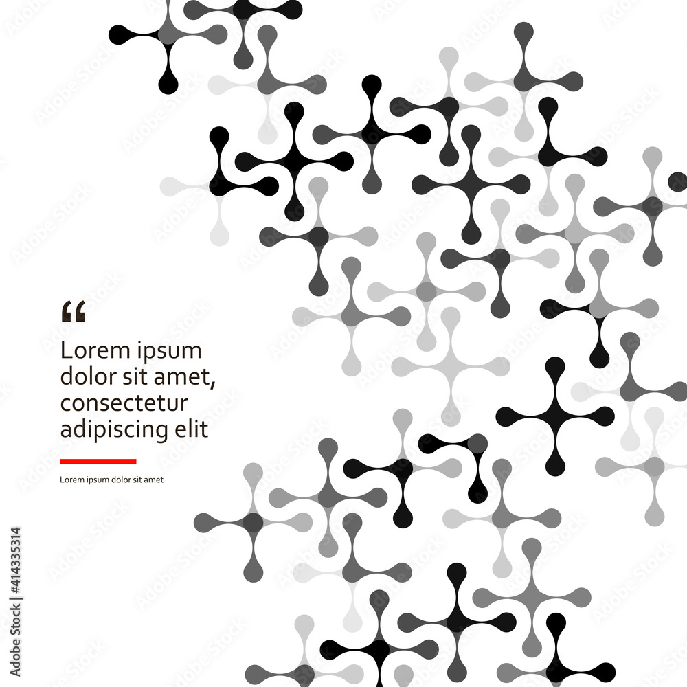Poster modern abstract banner with cross pattern white background on light background. creative geometric w