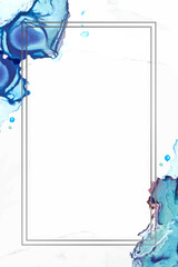 Rectangle black frame with paintbrush textured background vector