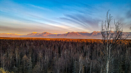 mountain sunset Alaska
