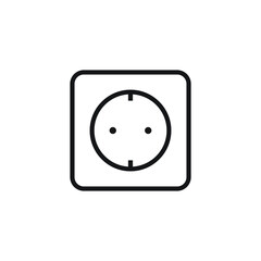 Electrical outlet icon design isolated on white background. vector illustration
