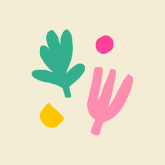 Obraz premium Cute and colorful tropical design elements vector