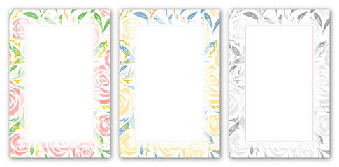 バラのフレームセット1	