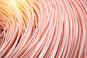 Pure Copper wire core element production of copper cables use for electrical power and  telecomunication industry power