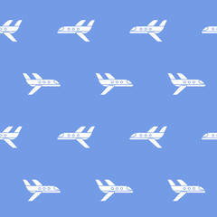 Wrapping paper - Seamless pattern of an airplane in fly for vector graphic design