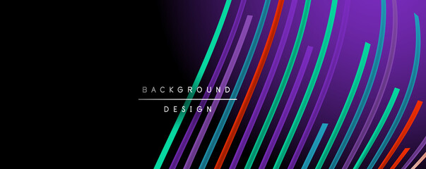 Abstract colorful lines vector background. Internet, big data and technology connections concept, abstract template
