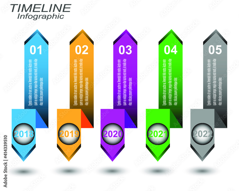 Fototapete time line to display your data . idea to display information, ranking and statistics.