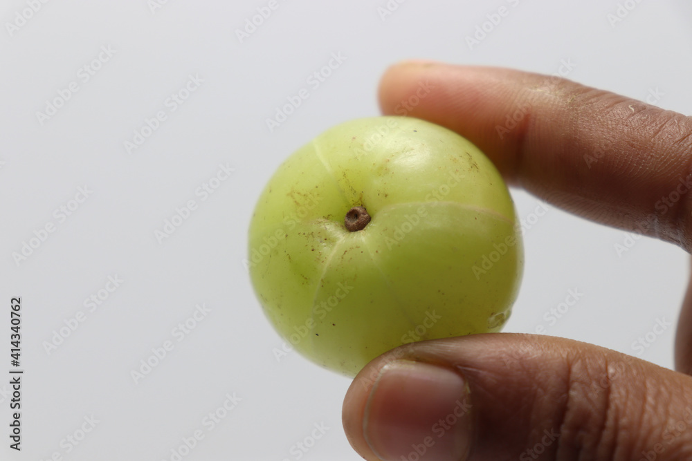 Wall mural tasty and healthy gooseberry closeup