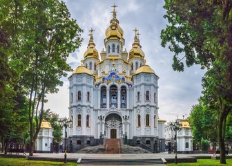 Fototapeta na wymiar Church of the Holy Myrrh-Bearing Women in Kharkiv, Ukraine