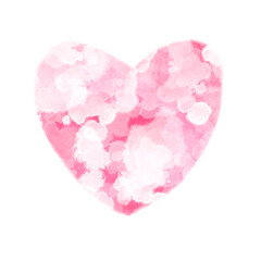 Watercolor pink gradient  heart background.