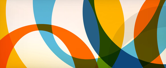 Obraz premium Ring geometric shapes, o letter repetition wallpaper. Abstract background for business or technology presentations, internet posters or web brochure covers