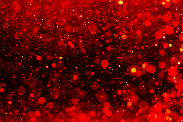 Red bokeh of light textured glitter