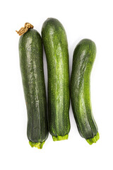 Zucchini isolated. Fresh courgette vegetable, ugly organic squash, green nutrition. Raw ground food, summer veggies. Vegan or vegetarian healthy and delicious harvest, tasty courgettes