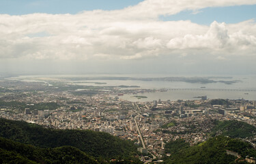 Fototapeta na wymiar north zone of rio de janeiro view from corcovado
