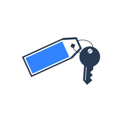Key icon. Rent a car, rent home, sale key icon with vector illustration and flat style design.