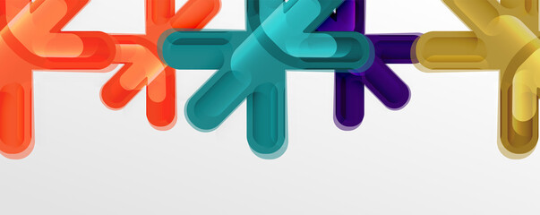 Abstract glossy crosses background for business or technology presentations, internet posters or web brochure covers