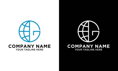 G and globe abstract business logo
