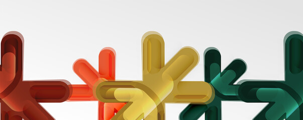 Abstract glossy crosses background for business or technology presentations, internet posters or web brochure covers
