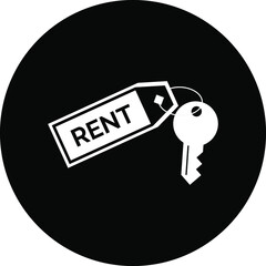 Key icon. Rent a car, rent home, sale key icon with vector illustration and flat style design.