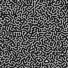 Black and white seamless bold turing pattern background