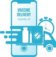 Call for vaccine use. Covid vaccine delivery.